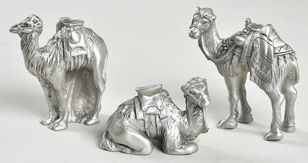 Nativity Pewter Camels - Set Of 3 - No Box