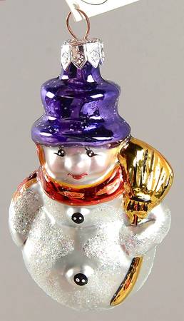 Snowmen with Broom Littlest Snowman-Purple - No Box