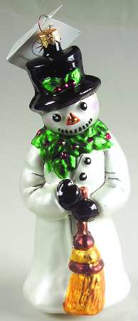 Snowmen with Broom Holly Jolly - No Box