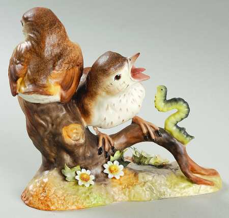 Bird Figurines Thrush Chicks - No Box