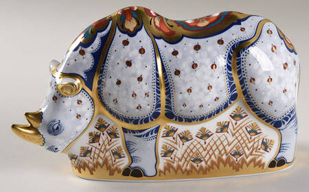 Sinclair's Endangered Species Paperweights White Rhino - No Box