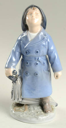Children Boy With Umbrella - No Box