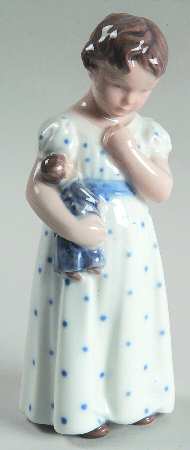 Children Girl With Doll Standing - No Box