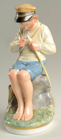 World Life Boy Cutting Stick-Overglaze - No Box
