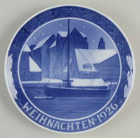 Annual Christmas Plate Christianshavn Canal-German - No Box