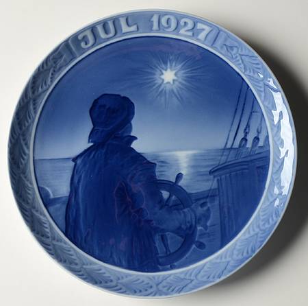 Annual Christmas Plate Ship's Boy At Tiller - No Box
