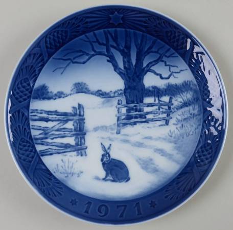 Annual Christmas Plate Hare In Winter - No Box