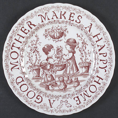 Mother's Day Plate Mother Makes A Happy Home-Pink - No Box