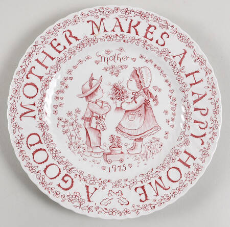 Mother's Day Plate Mother Makes A Happy Home-Pink - No Box