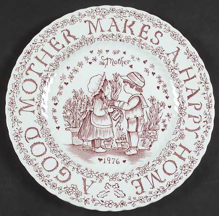 Mother's Day Plate Mother Makes A Happy Home-Pink - No Box