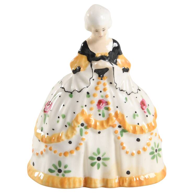 Royal Doulton Figurine Crinoline Lady-Orange & White - With Box Bx1286