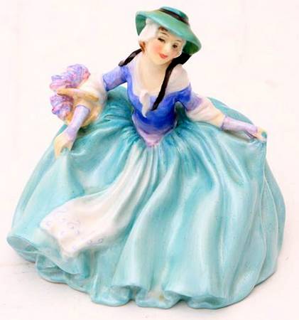 Royal Doulton Figurine Annabella-Pale Blue Dress - With Box Bx1879