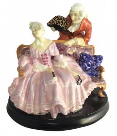 Royal Doulton Figurine Tete A Tete-Pink And Red - With Box Bx1866