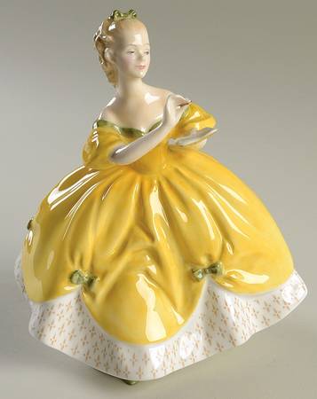Royal Doulton Figurine Last Waltz-Yellow & White - Boxed