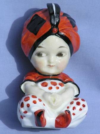 Royal Doulton Figurine Boy With Turban-Orange,Black & White - With Box Bx1888