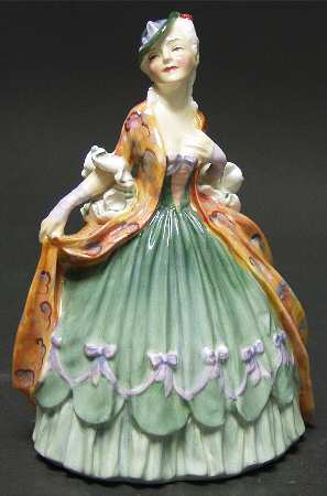 Royal Doulton Figurine Sibell-Green/Orange - Nb1393, No Box
