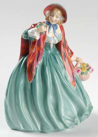 Royal Doulton Figurine Lady Charmian-Green Dress - Boxed