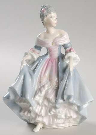 Royal Doulton Figurine Southern Belle-Blue And Pink - Boxed