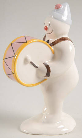 Snowman Figurine Collection Bass Drummer Snowman - No Box