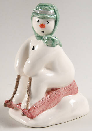 Snowman Figurine Collection Snowman Tobogganing - No Box