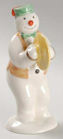 Snowman Figurine Collection Cymbal Player Snowman - No Box