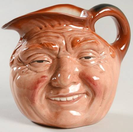 Character Jug John Barleycorn-Lg Handle Out Black - With Box