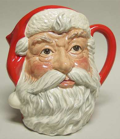 Character Jug Santa Claus-Large/Red Handle - No Box