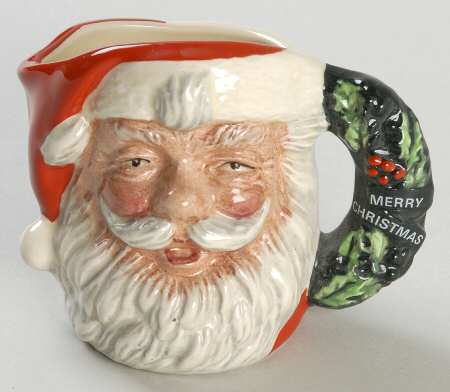 Character Jug Santa Claus-Miniature/Wreath Handle - With Box Bx707