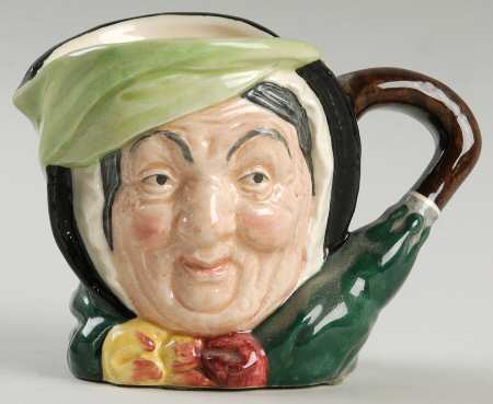 Character Jug Sairey Gamp-Small-Green Umbrella - Boxed