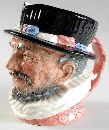 Character Jug Beefeater-Large  Er Cypher-Pink - No Box