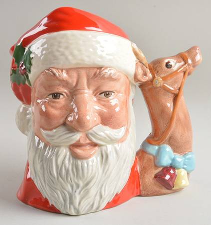 Character Jug Santa Claus-Large/Reindeer Handle - Boxed