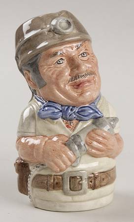Doultonville Collection of Toby Jugs Mike Mineral-Miner - No Box