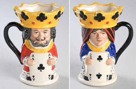 Character Toby Jug King & Queen Od Clubs-2 Sided-Small - No Box