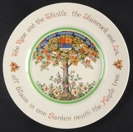 Royal Doulton Plate Rose-Thistle-John Doulton - Boxed