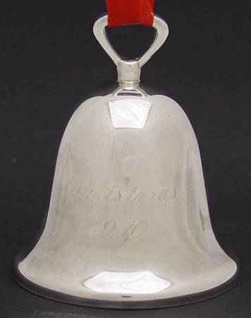 Silverplate Christmas Bell Christmas 1970 - No Box