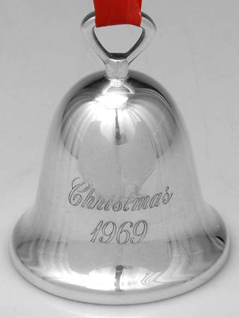Silverplate Christmas Bell Christmas 1969 - Boxed