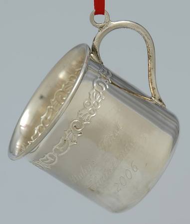 Babys First Christmas-Silverplate Baby Cup - No Box