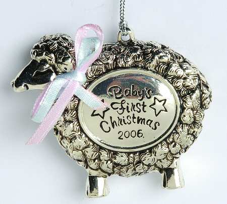 Babys First Christmas-Silverplate Lamb - No Box