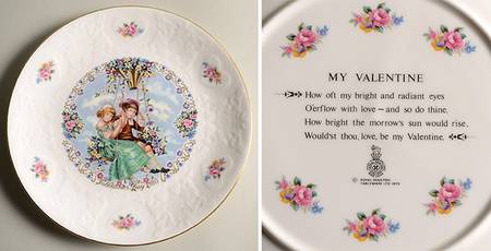 Valentines Day Plate On A Swing - Boxed