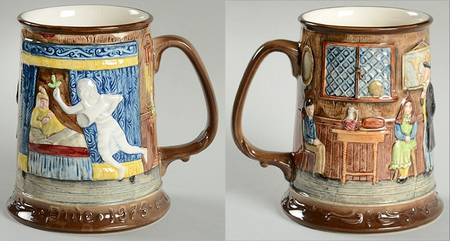 Christmas Carol Tankards Scrooge Visited By Ghost Of Past - Boxed