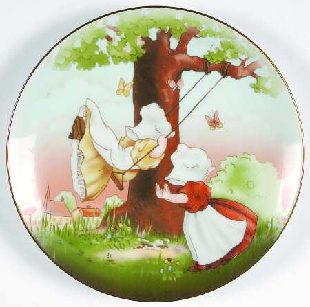 Playtime-Sunbonnet Babies Swinging - With Box
