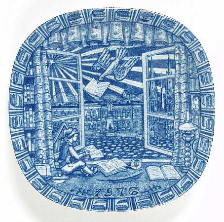 Rorstrand Christmas Plate Nils In Uppland - Boxed