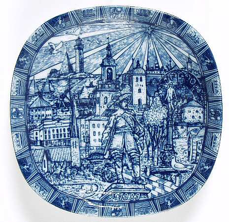 Rorstrand Christmas Plate Nils Visits Gothenborg - No Box