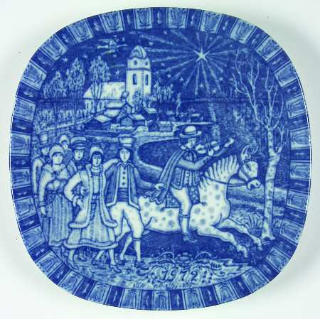 Rorstrand Christmas Plate Dalecarlian Fiddler - No Box