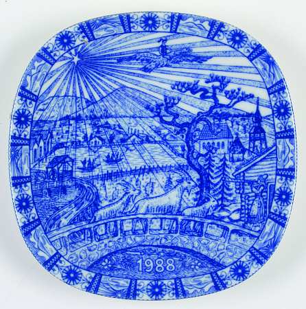 Rorstrand Christmas Plate Nils In Halsingland - No Box