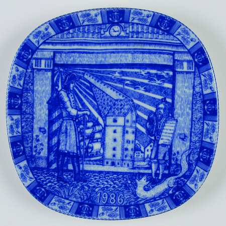 Rorstrand Christmas Plate Nils In Karlskrona - Boxed