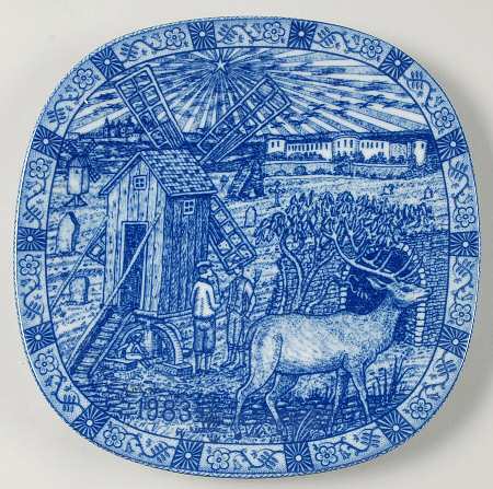 Rorstrand Christmas Plate Nils In Oland - No Box