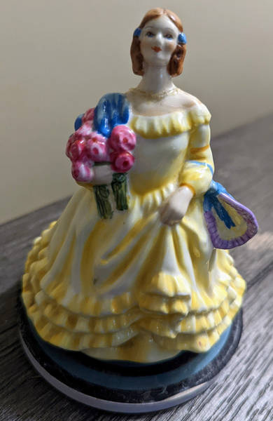 Royal Worcester Figurine June-Yellow Dress - No Box