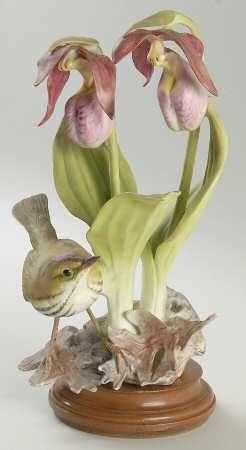 Doughty American Birds Hen-Ovenbird & Lady's Slipper - Boxed