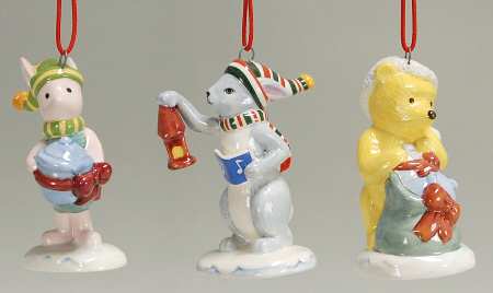 Winnie The Pooh-Series #2 Ornaments-Pooh Piglet Rabbit - No Box